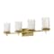 Z-Lite Grayson Vanity, 4-Light, 31 In.W x 5.75 In.L x 8.5 In.H, Modern Gold/Clear + Etched Opal 1949-4V-MGLD - alternate 5